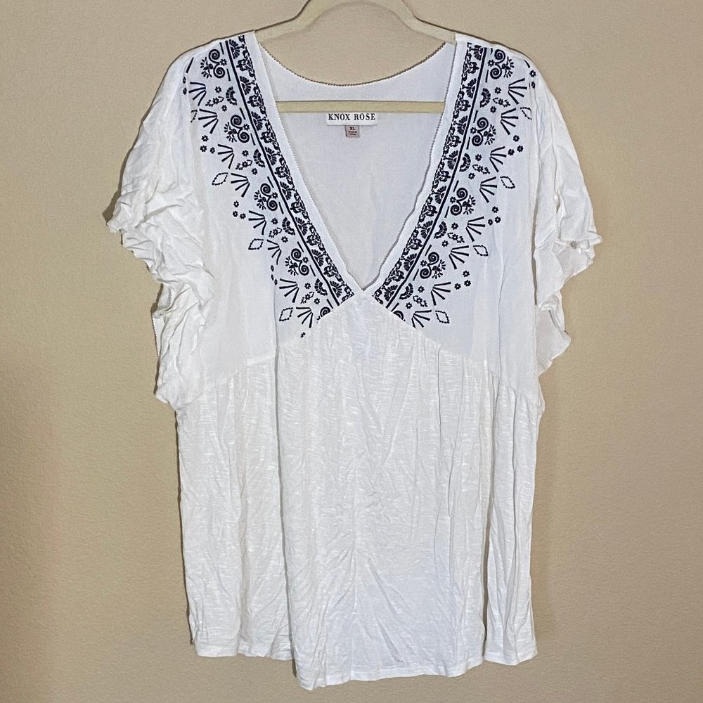 White Knit Top